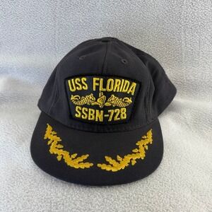 Vintage USS Florida Hat Adult OSFA Blue SSBN-728 Northstar Submarine USA